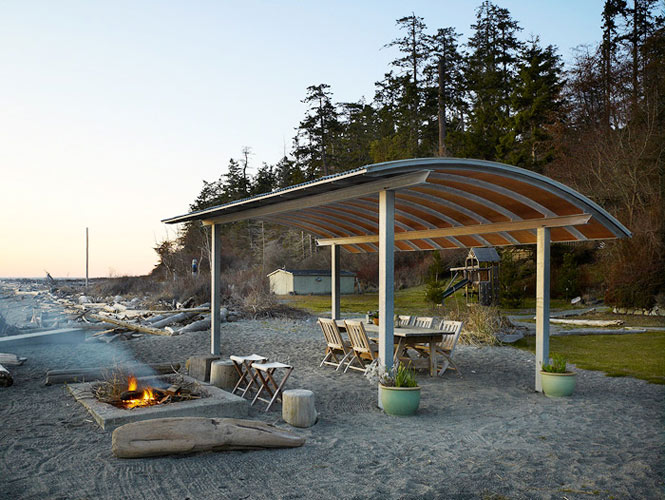 Beach Shelter and Firepit