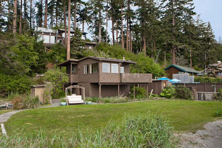 Beach Cabin with Main House Above